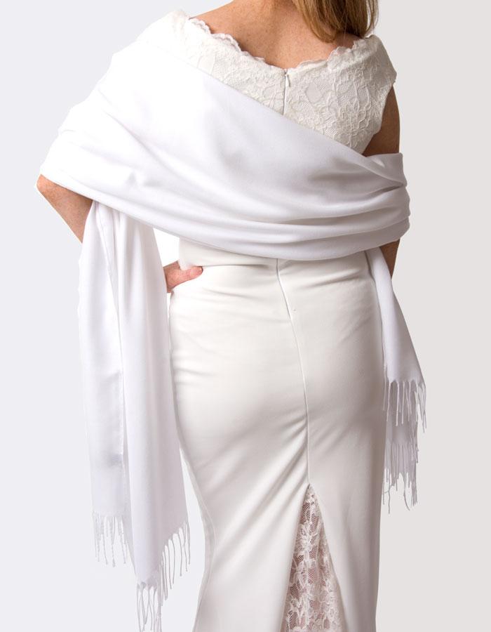 White Wedding Pashmina | Pashminas for ...